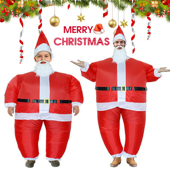 Santa Claus Inflatable Costume Adult Funny Blow Up Suit Cosplay for Christmas Party GHS99